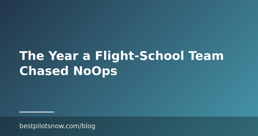 The Year a Flight-School Team Chased NoOps