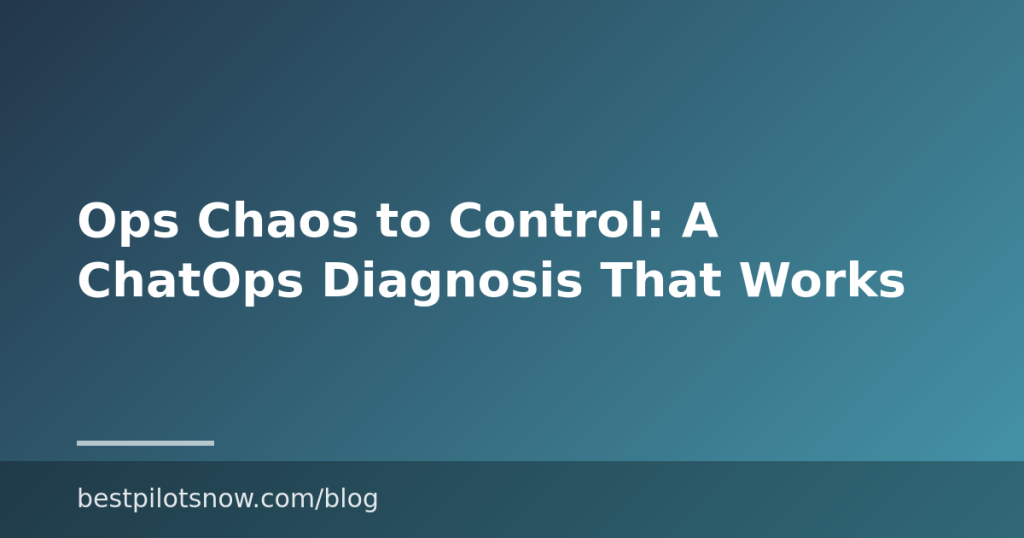 Ops Chaos to Control: A ChatOps Diagnosis That Works